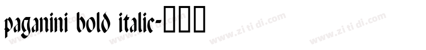 paganini bold italic字体转换